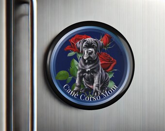 Cane Corso Magnet Round Fridge Magnet Gift for Dog Lovers Cane Corso Decor for Kitchen or Office Cute Dog Breed Magnet