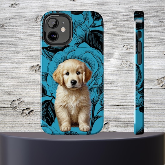Golden Retriever Phone Case iPhone or Android Dog Mom Gift Tough Puppy Case  Floral Cover Protective Shockproof Dog Lover Accessory