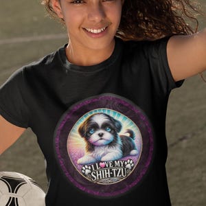Shih Tzu Mom Shirt, Cute Shih Tzu Lover Tee, Shih Tzu Gift for Women, Dog Mom Unisex T-Shirt, Shih Tzu Puppy Shirt, Dog Lover Tee