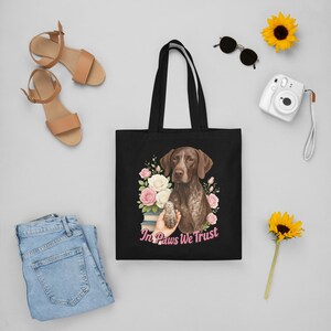 German Shorthaired Pointer Tote Bag - In Paws We Trust, Keywords SEO Optimized, For Dog Lovers, Gift for Pet Owners, Puppy Tote, Dog Mom