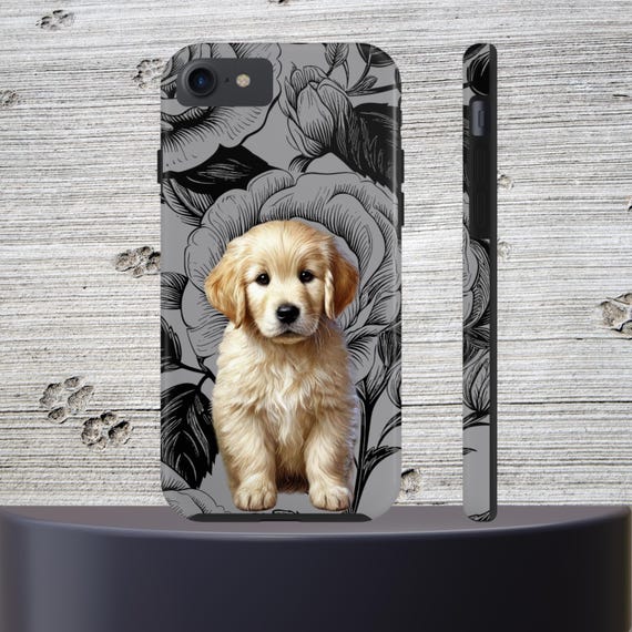 Golden Retriever Phone Case for iPhone or Android Cute Puppy Floral Gift for Dog Mom Tough Protective Dog Lover Phone Cover Golden Retriever Phone Case for iPhone or Android Cute Puppy Floral Gift for Dog Mom Tough Protective Dog Lover Phone Cover