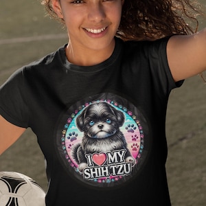 Shih Tzu Mom Shirt Cute Dog Mom Tee Funny Shih Tzu T Shirt Dog Lover Gift Unisex Pet Owner Shirt Shih Tzu Dad Puppy Lover