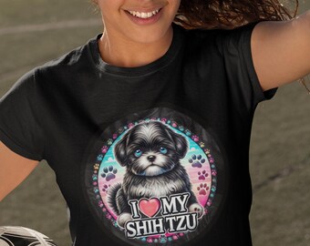 Shih Tzu Mom T-Shirt, Cute Dog Lover Gift