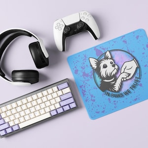 Minimalistisches Yorkie Mousepad – 23 x 21 cm Schreibtischzubehör – Yorkshire Terrier Design – Geschenk für Hundeliebhaber – Rutschfeste Gummibasis
