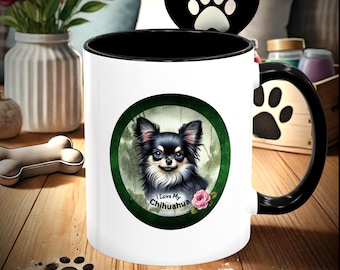 Long Coat Chihuahua Mug – Dog Mom Coffee Cup, Pet Lover Gift