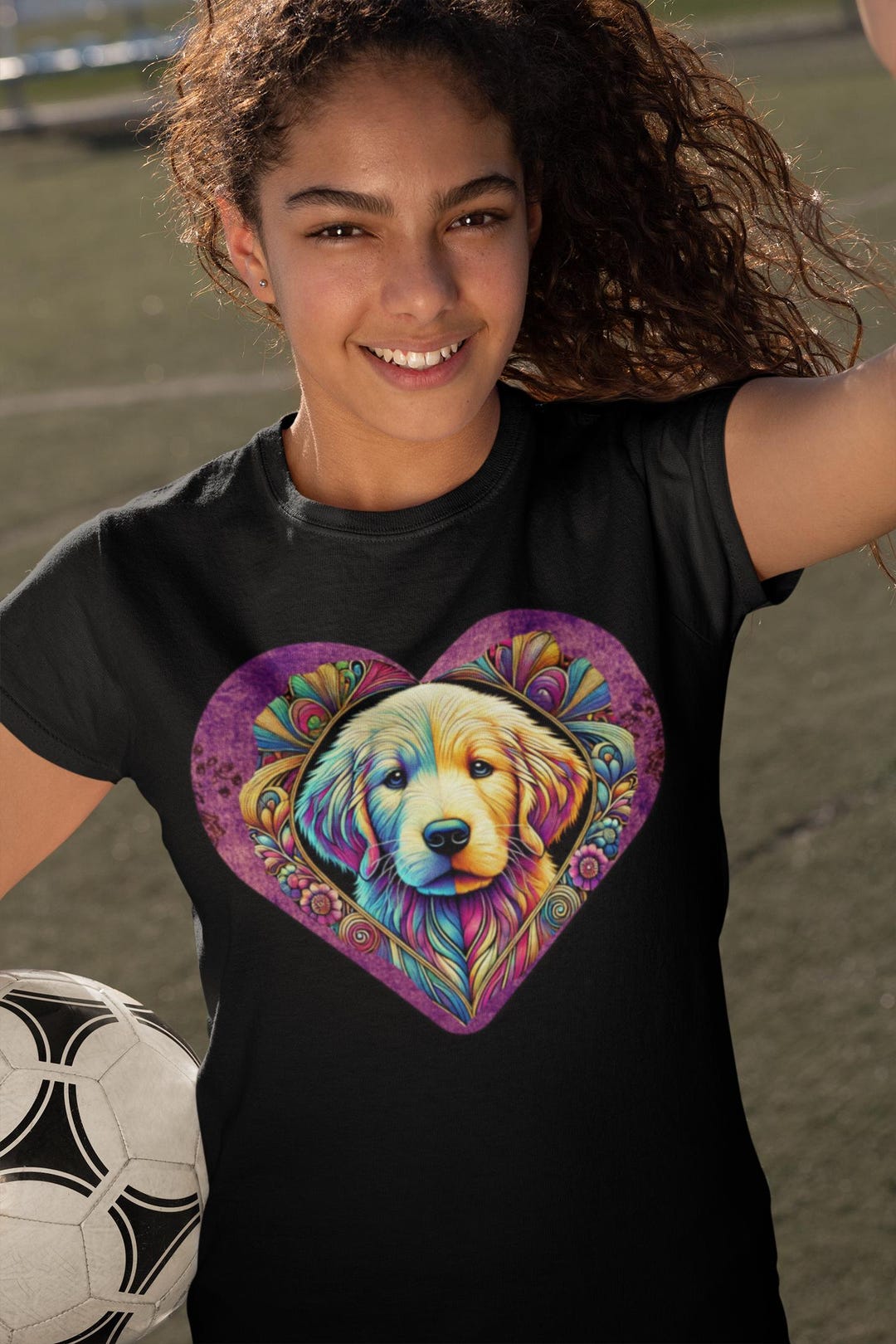 Golden Retriever Shirt Colorful Dog Art Tee Cute Dog Lover Gift Funny ...