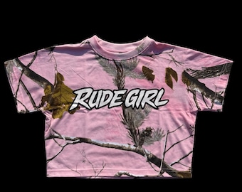 PRE-ORDER* Pink Camo Rude Girl Crop Top