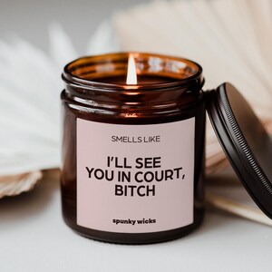Funny Lawyer Gift, Law Graduation Gift, Attorney Gift, Bar Exam Gift, Future Lawyer Candle, Personalized Lawyer Gift, Funny Candle