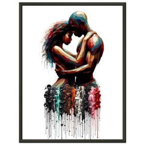 Classico poster con cornice in metallo su carta semi-lucida "Love"