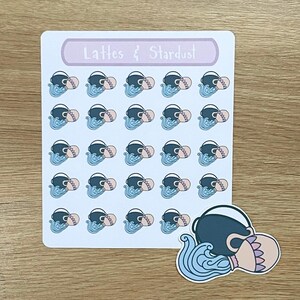 Schattig astrologisch sterrenbeeld Waterman Ram stickervel met extra grote sticker | Horoscoop, Griekse tekens, Sterrenbeeld, Geboorteteken, Symbool