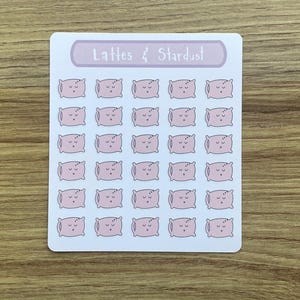 Icônes d'oreiller endormi | Petit autocollant d'agenda Sleep In Day Off | Petite icône | Bullet Journal | Hebdomadaire | Journal de planification