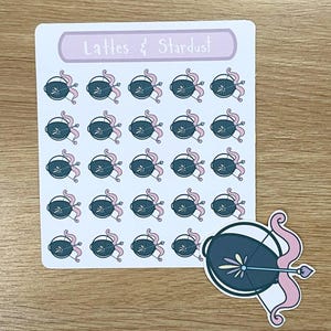 Stickervel met schattige astrologische boogschuttertekens Ram met extra grote sticker | Horoscoop, Griekse tekens, Sterrenbeeld, Geboorteteken, Symbool