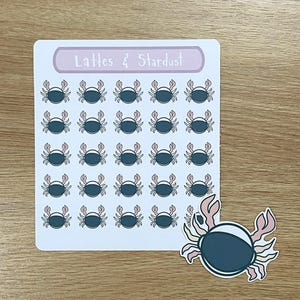 Adorable feuille d'autocollants astrologie signes du zodiaque cancer avec grand autocollant supplémentaire | Cancer, Crabe, Signe astrologique, Thème astral, Signe grec, Symbole