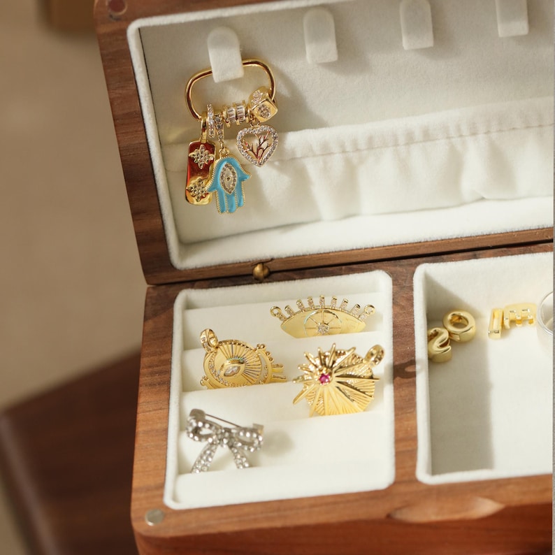 Personalized Walnut Jewelry Box – Brass Name Inlay Keepsake image 10
