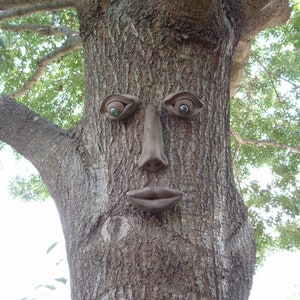 Simon Tree Face  Concrete Garden Decor Unique Gift Handcrafted in USA