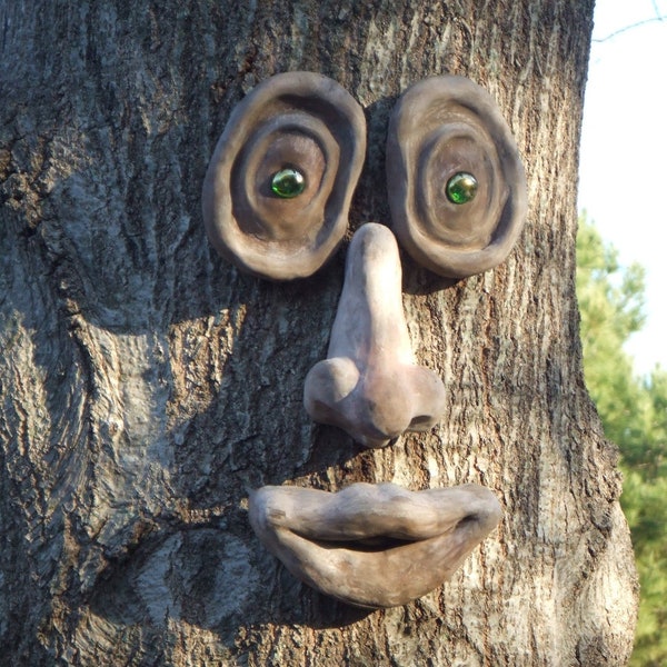 Oakley Tree Face Concrete Yard Art Sculpture Garden Decor