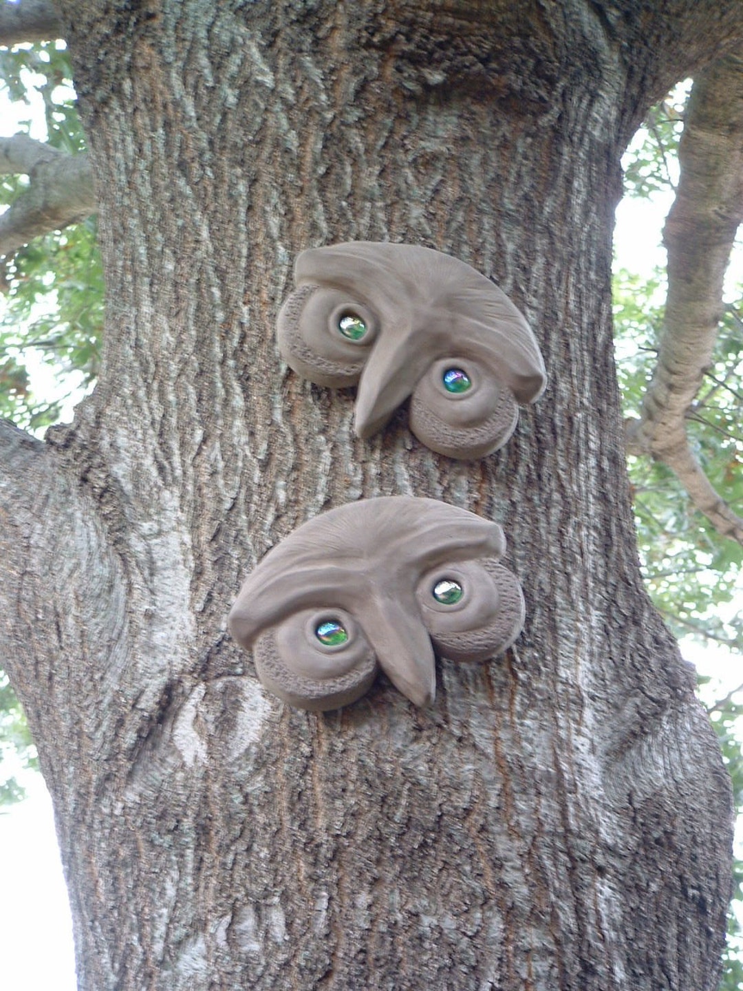 Mr. and Mrs. Who Tree Faces Concrete Garden Decor - Etsy