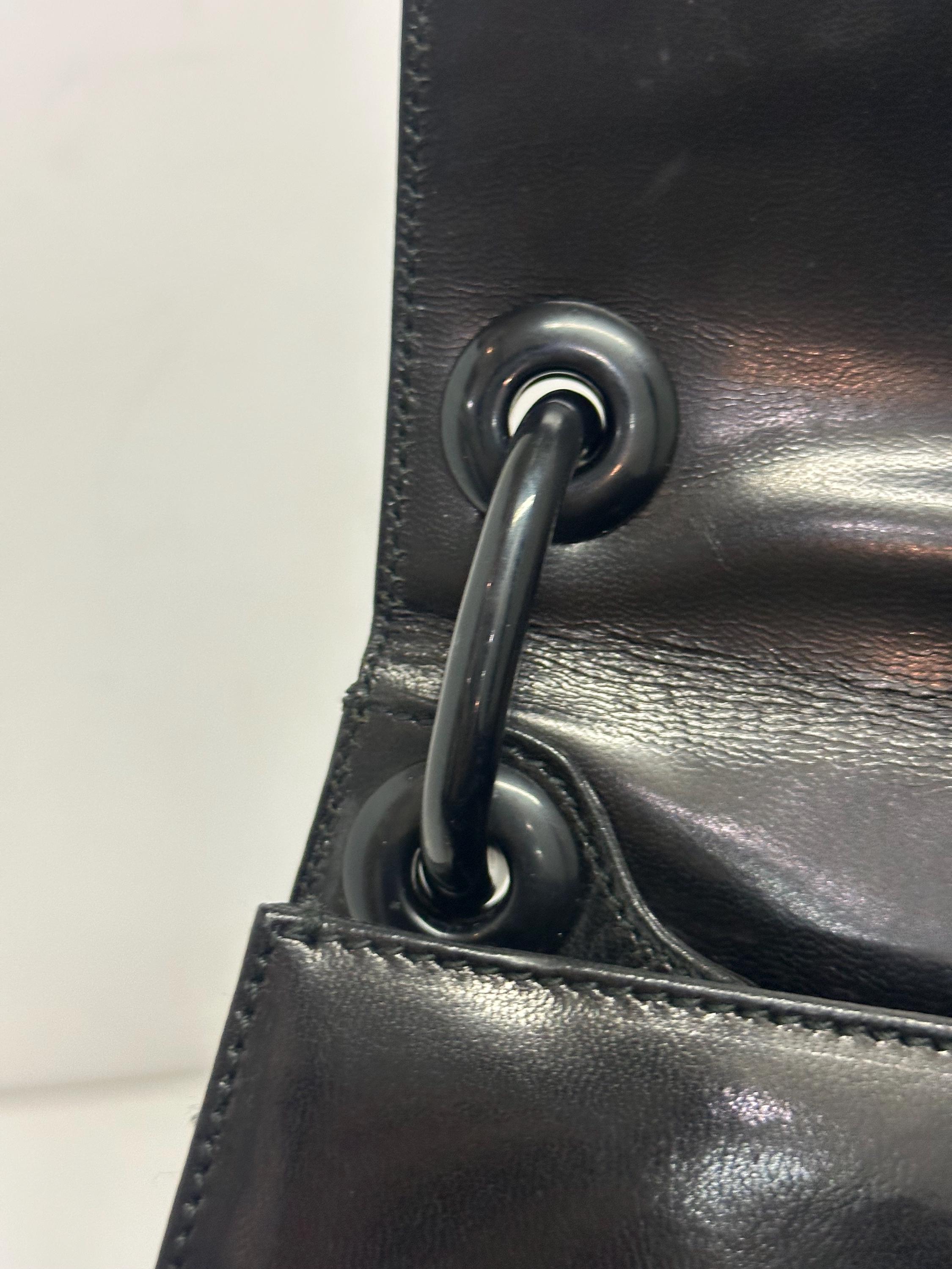 PRADA Vintage Madras Swing Leather Shoulder Bag With Plastic Chain