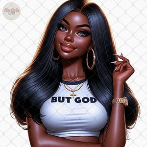 Black Girl Faith Png, Black Woman Faith Clipart, Jesus and Faith, Black girl clipart, Prayer Journal Cover,Christian Png, PNG Women of Faith