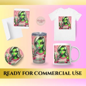 Girl Grinch Png, Grinch and Coffee, Girly Grinch Png, Grinches Png, Woman Grinch, Bougie Grinch Png, Classy Grinch, Girly Grinch Clipart image 2