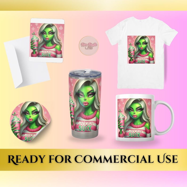 Girl Grinch Png, Grinch and Coffee, Girly Grinch Png, Grinches Png, Woman Grinch, Bougie Grinch Png, Classy Grinch, Girly Grinch Clipart image 2