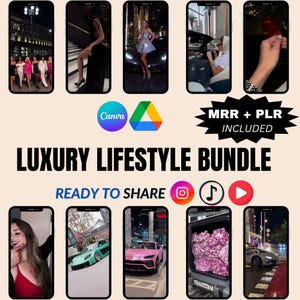 200+ klaar om te verzenden: luxe lifestyle-bundel | Viral-ready TikTok-, Instagram- en YouTube-shorts: direct downloaden
