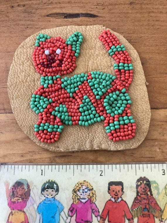 Beaded Leather Patch - image 3