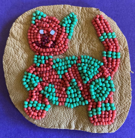 Beaded Leather Patch - image 2