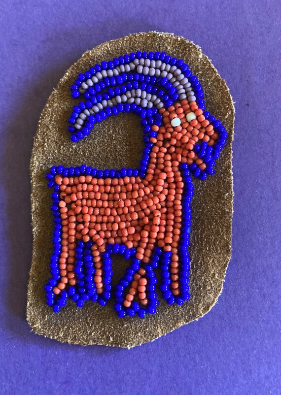 Beaded Leather Patch - image 2