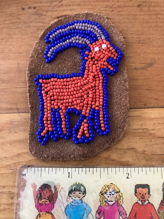 Beaded Leather Patch - image 3