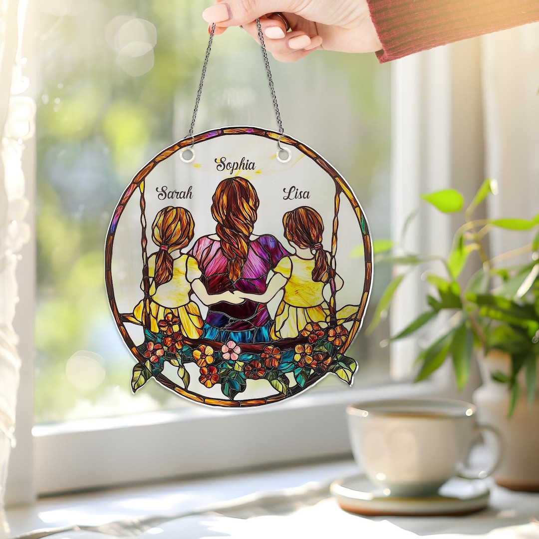 Personalized Mom & Daughter Suncatcher, Custom Mother's Day Gift ...