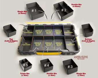 DEWALT DWST14830 Compatible Modular 10 piece Bin System - STL Files Only