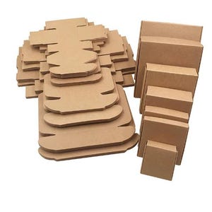 10 pièces Multi Taille Mignon Carré Kraft Boîte D'emballage De Cadeau De Noce Fournitures Savon À La Main Boîte-cadeau De Bonbons Au Chocolat