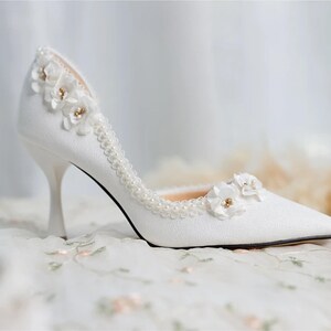 Wedding Shoes, Bridal Shoes, Shoes for Bride, Heels Shoes, White ...