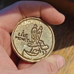 Hand Made Brass Mr. Krabs Coin SpongeBob I Like Money Lucky Wealth Token