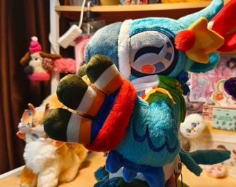 Zelda Kass pluche pop, muzikale BOTW-knuffel met geluid en afneembare sjaal, uniek verjaardagscadeau gamer