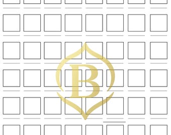 Printable Color Swatch Chart: 235 Squares + Bonus Pages (Digital Download)