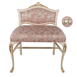Luxury Home Decor, Pink & Gold Accent Chair, Classic French Louis XV, Rococo Baroque Boudoir Chair, fit for a Queen, Princess