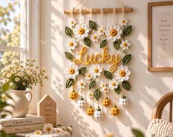 Adorno de pared personalizado con nombre, regalo para parejas de Daisy Tricotin