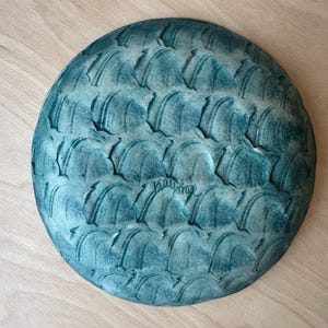 Shell Stamp Snack Plate, Waves - 6 in