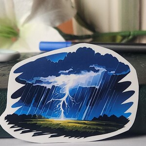 Lightning Storm Sticker - Etsy