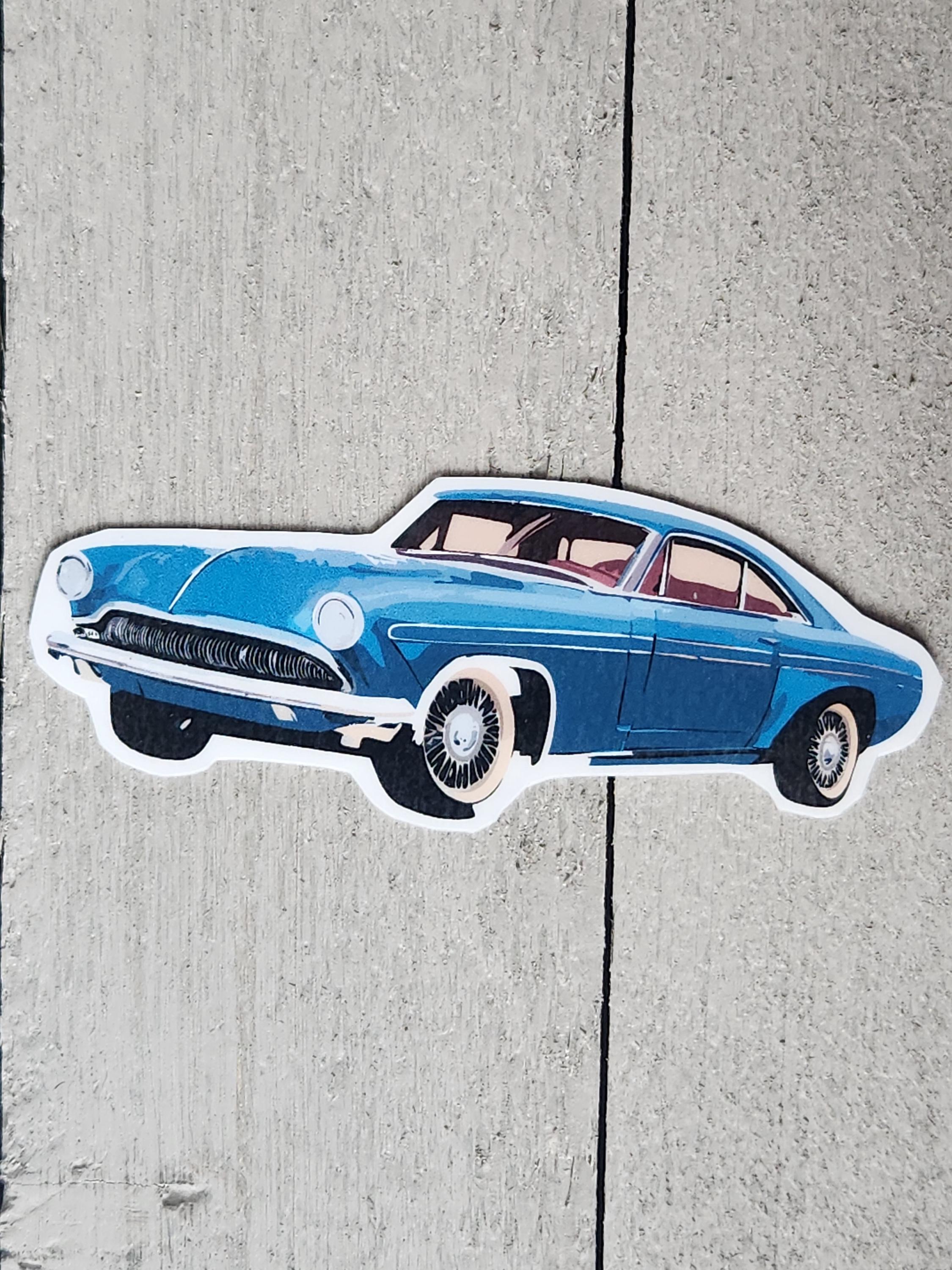 Classic Blue Car Sticker for Him Birthday Gift for Laptop Decal for ...