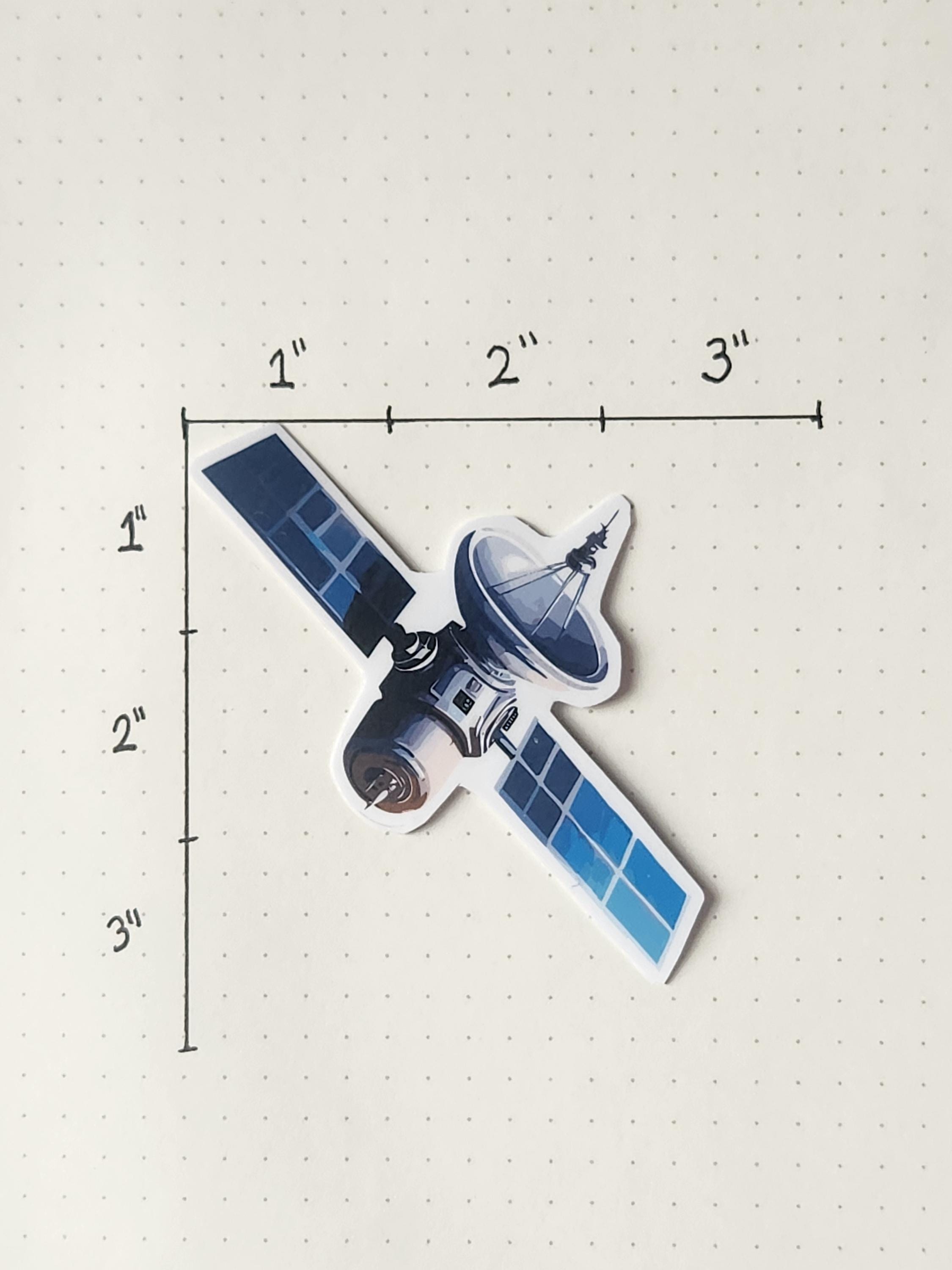 Satellite Space Sticker – Outer Space Science Vinyl Decal for Laptops ...