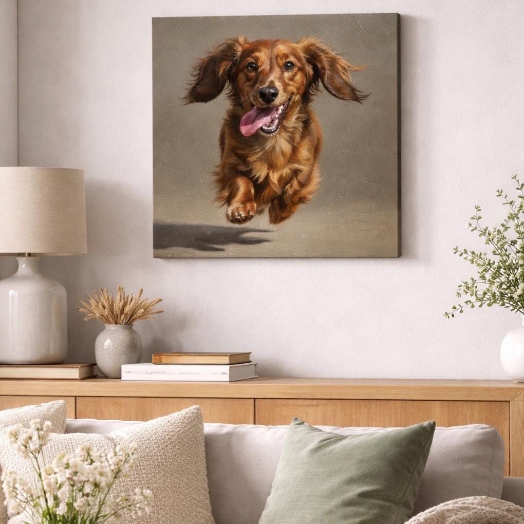 Custom Pet Portrait Hand-painted Oil Painting on Canvas Personalized ...
