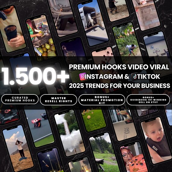 1500+ Viral Video Hooks: Instagram & TikTok 2025 Trends (MRR)