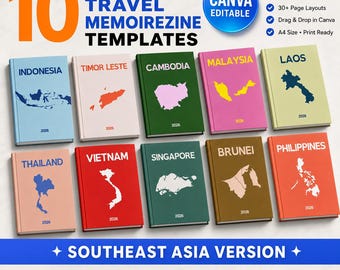 Plantilla especial para revista de fotolibros de viajes del sudeste asiático