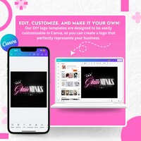 DIY Logo Design, Logo Template, Lash Logo, Hair Logo, DIY Beauty Logo, MUA Makeup Logo, Nails Logo, Braid Logo, Premade custom Logo Design