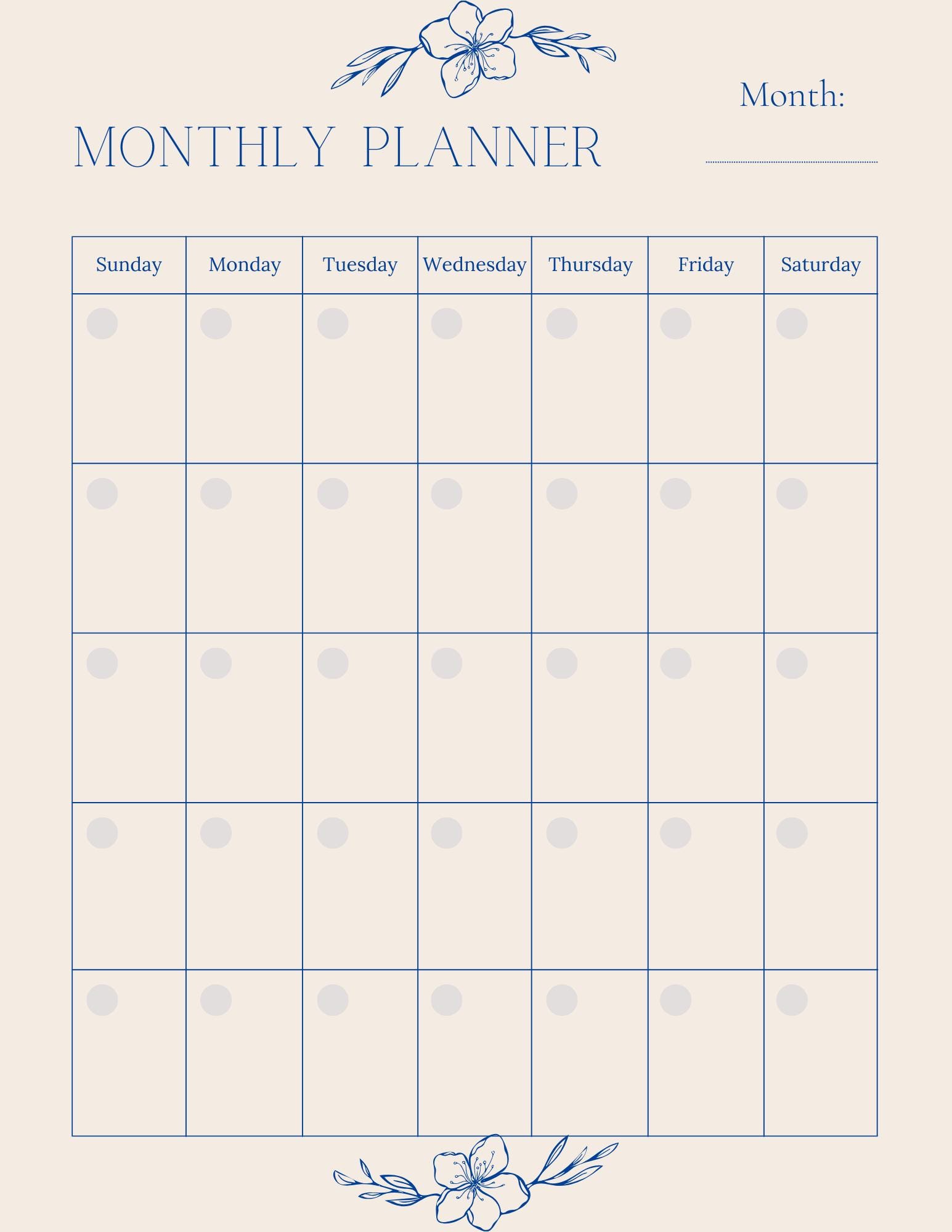 Navy Blue Printable Planner Combo - Etsy