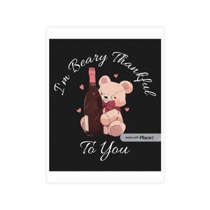 Lot de cartes postales reconnaissantes, cartes de remerciement ours mignon, lot de cartes faites main, papeterie sur le thème des ours, cartes-cadeaux, cartes de l'amitié