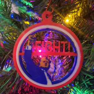 Donald Trump Fight Rally Cry Ornament